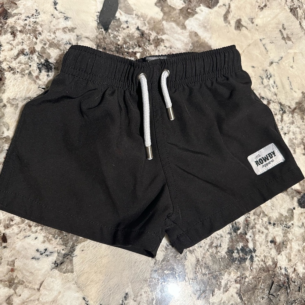 Little Rowdy Apparel Black Toddler Boardshorts 18-24 M (Similar to Binky Bro)